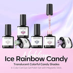 Modelones Cat Eye Gel Nail Polish, 6 Colors Glitter Summer Pink Blue Green Blue - Image 9