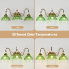 Vintage Bathroom Vanity Light, 3-Light Matte Antique Brass Finish Wall Sconce - Image 7
