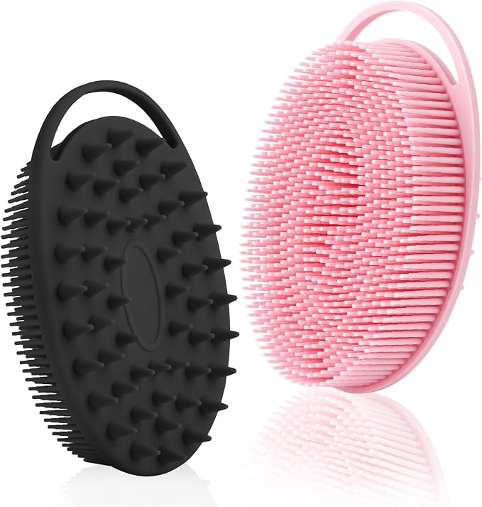 Silicone Body Scrubber, Silicone Loofah, Exfoliating Silicone Shower Scrubber by KQNBI