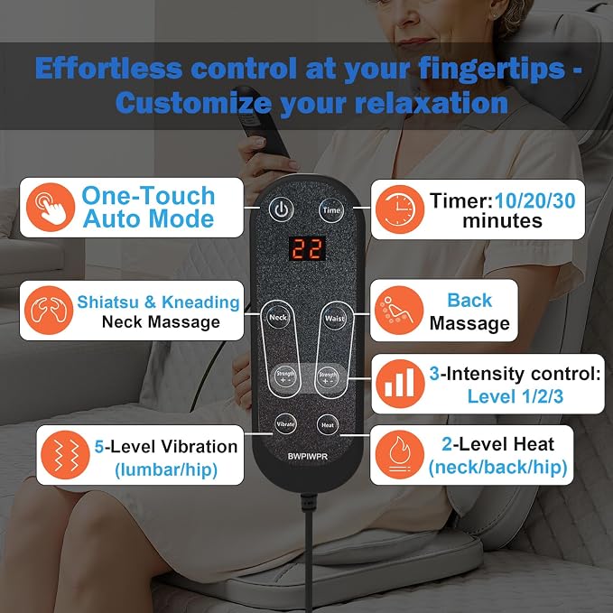 Shiatsu Neck and Back Massage Cushion - Image 5