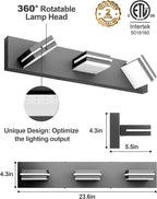 VOLISUN Modern Black Bathroom Vanity Light Fixtures, 5CCT Dimmable Bathroom - Image 6