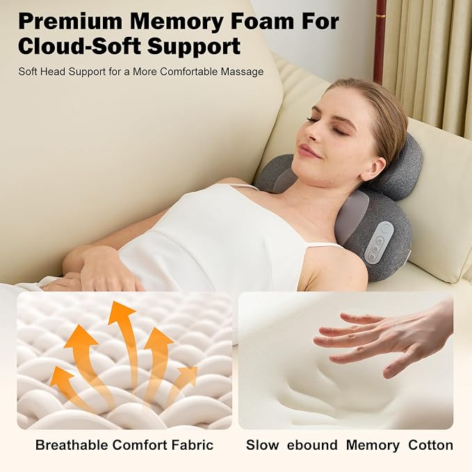 3-in-1 Neck Massager with Heat, Portable Cordless Neck Massager - Image 4