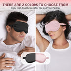 Amrules Sleep Mask Set of 2, Adjustable Silk Eye Mask - Image 7