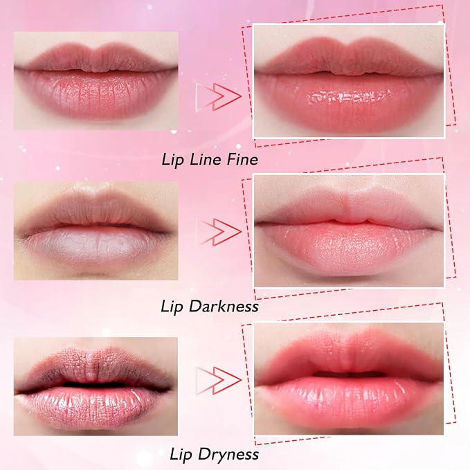 Adofect 30 Pieces Peach Moisturizing Collagen Lip Masks Crystal Lip Care Gel - Image 2