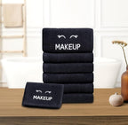 White Classic Bleach Safe Black Makeup Washcloths - Image 4
