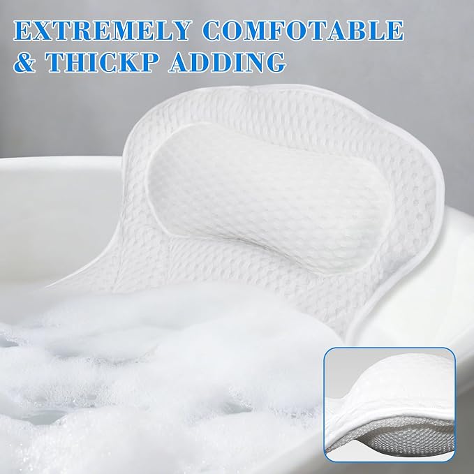 Bath Pillow Bathtub Pillow, Extra Soft & Comfortable Bath Pillows - Image 6