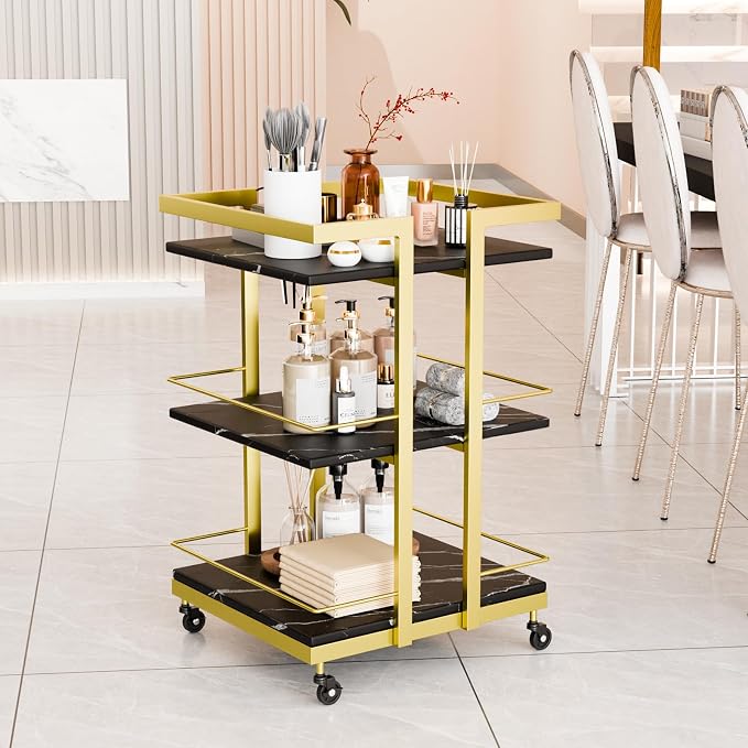 Esthetician Cart with Wheels Utility Salon Rolling Trolley, Tattoo Manicure - Image 8