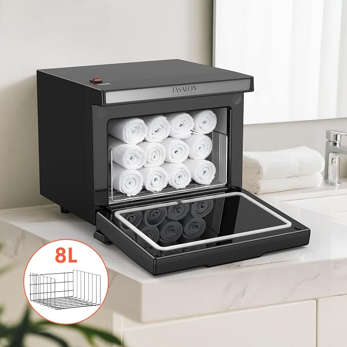 TASALON 8L Towel Warmer Hot Cabinet Box, Aluminum Inner Chamber, Removable Tray - Image 2