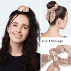 Scrub Caps Women Ponytail Cute Pink and White Leaves Caps Bouffant Working Hat - Image 5