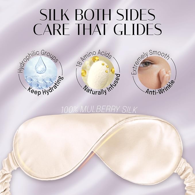 Silk Sleep Mask Eye Mask Blindfold - Image 5