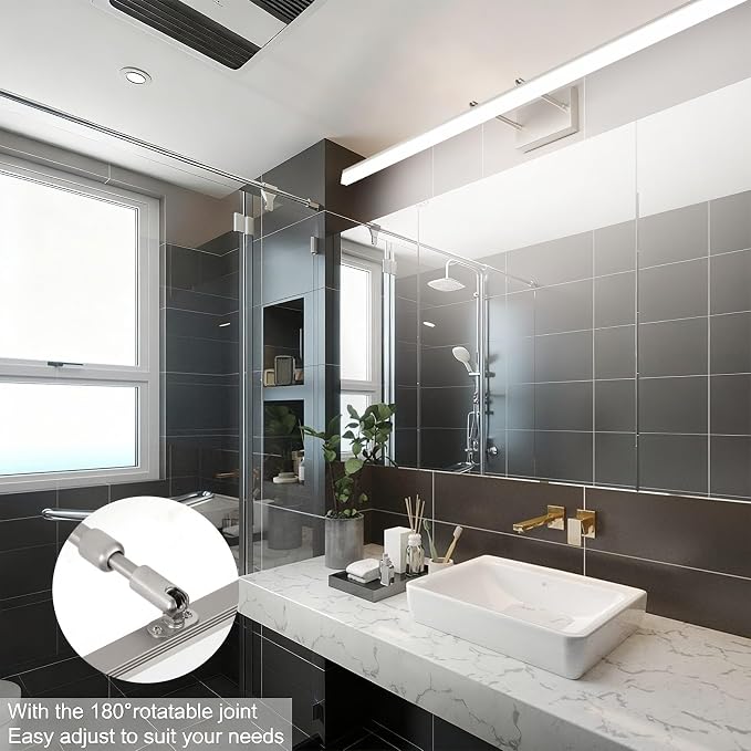 Aipsun 48inch Brushed Nickel Bathroom Llight Fixtures LED Vanity Light - Image 3