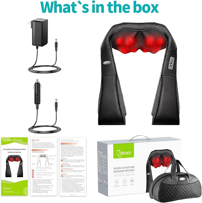 cotsoco Neck Massager, Shiatsu Shoulder and Back Massager - Image 9