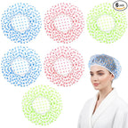 6PCS Shower Caps, Waterproof Reusable Plastic Shower Caps Elastic Band Flower by Unknown