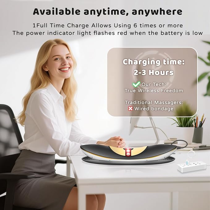 Cordless Electric Lumbar Traction Device, 4-in-1 Multifunctional Back Massager - Image 7