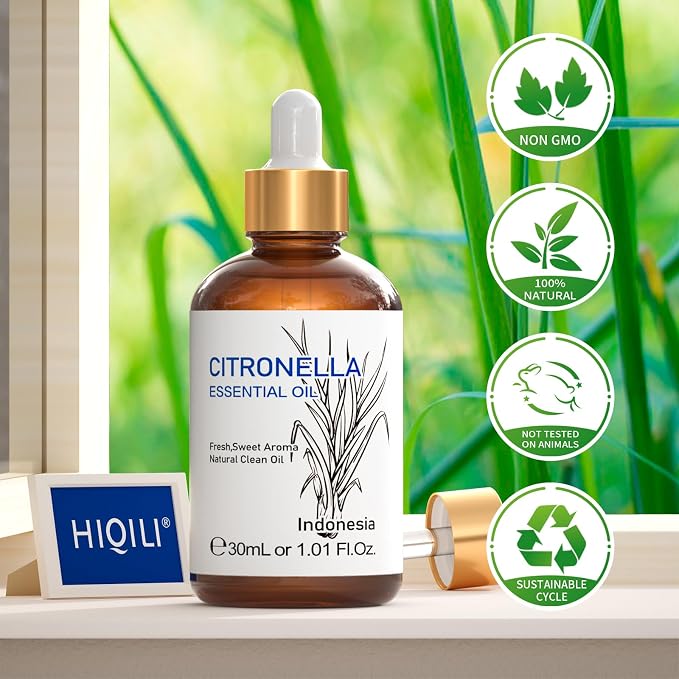 HIQILI 1 Fl Oz Citronella Essential Oil, 100% Pure Undiluted - Image 8