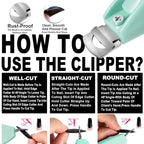 Green Adjustable Artificial Acrylic Fake Nail False Nail Tip Clipper Cutter - Image 2