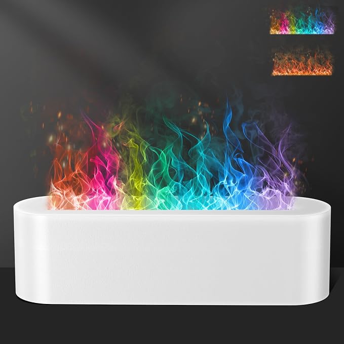 Flame Air Aroma Diffuser Humidifier, Upgraded 7 Flame Colors Aromatherapy Aroma by Eiifiter