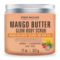 Mango Butter Body Scrub Exfoliator Biotin, Stem Cells by FirstBotanyCosmeceuticals