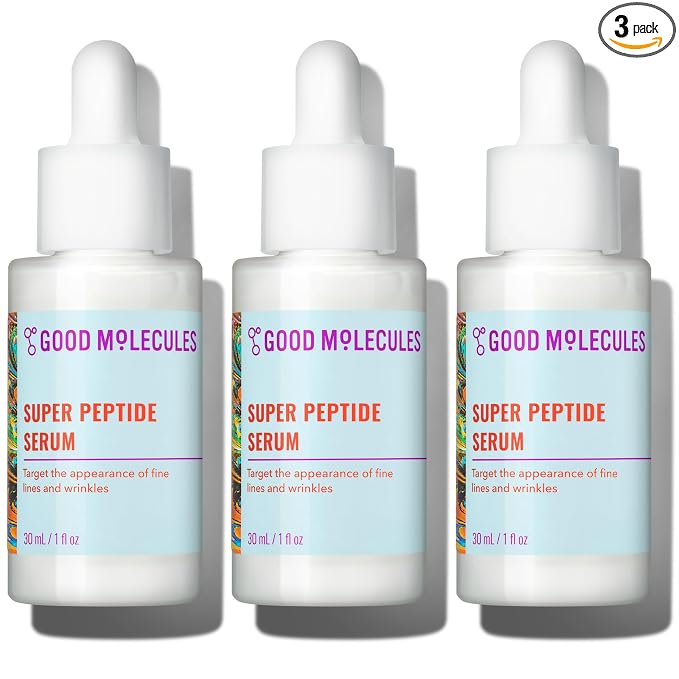 Good Molecules Super Peptide Serum Pack 3 – 1 fl oz / 30 ml Each | Lightweight by GoodMolecules