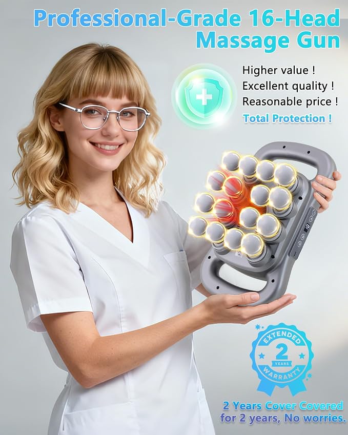 UFFAE 16-Head Massage Gun, Deep Tissue Percussion Massager - Image 9