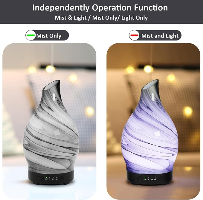 Essential Oil Diffuser 150ML, Glass Aromatherapy Diffuser - Image 3