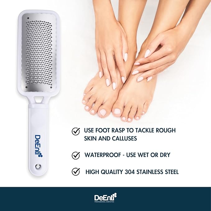 DeEnti Metal Foot Rasp, Salon Quality Callus Remover, Lightweight Foot Scrubber - Image 2