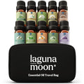 Lagunamoon Essential Oils Set, 10 Piece Aromatherapy Oil in Portable Bag by LagunaMoon