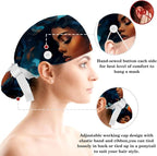 Scrub Cap with Hair Scrunchy, Ponytail Holder Surgical Cap - Image 3