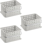 iDesign Plastic Handle-Portable Shower Caddy-Set of 3-Light Gray Basket - Image 9