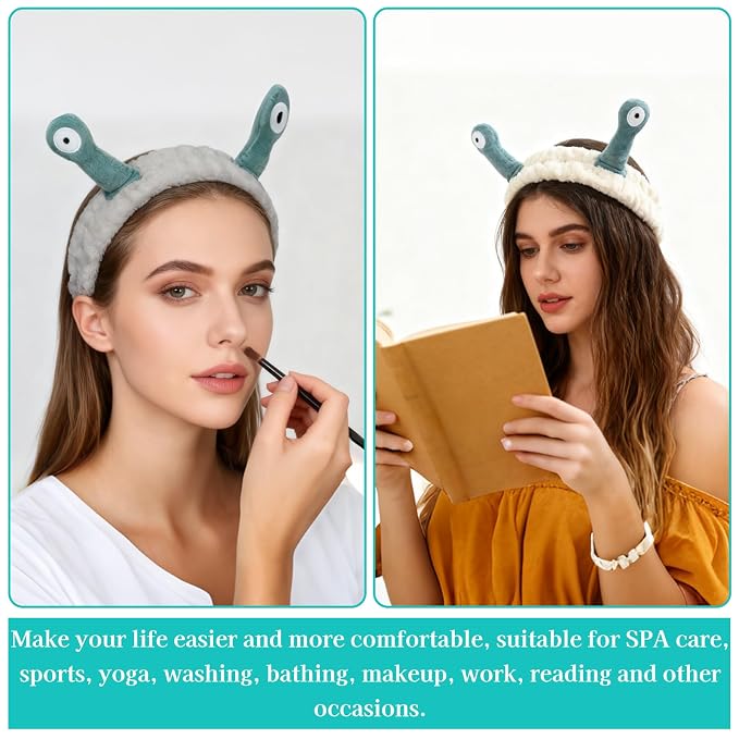 Snail Face Wash Headband Skincare & Wrist Bands - Image 6