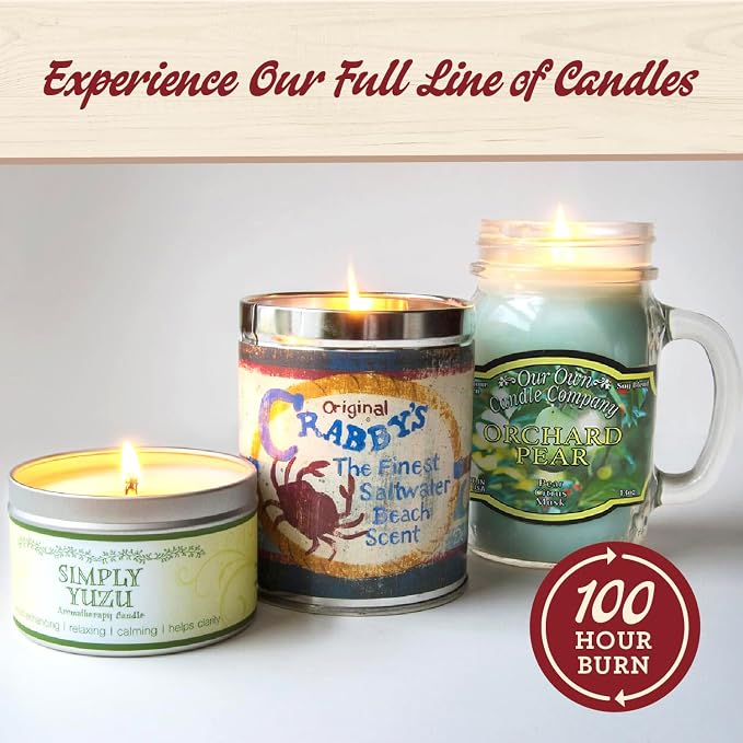 Our Own Candle Company, The Beach Scented Mason Jar Candle, 100 Hour Burn Time - Image 4