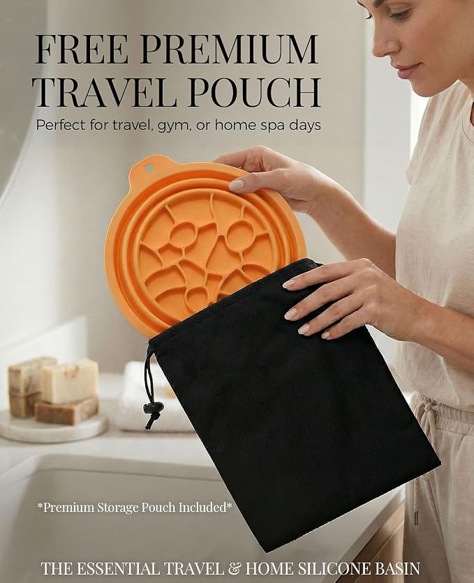 Face Ice Bath Bowl with Built-in Ice Tray, Foldable Silicone Face Bowl - Image 9