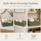 Scalloped Green Toilet Tank Basket - Image 9