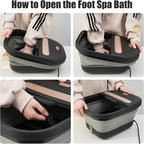Collapsible Foot Spa Bath with Massager and Heat and Bubble Jets, Temperature - Image 7