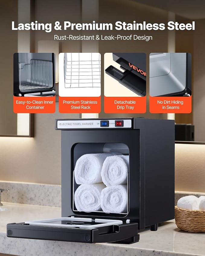VEVOR Hot Towel Warmer, 5L Small Towel Warmer Cabinet - Image 4