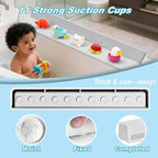 Bathtub Splash Guard for Kids, 2.6 FT Silicone Bathtub Play Shelf - Image 5