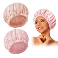 Reusable Shower Cap for Women, Large Waterproof Shower Bonnet by Edoneery