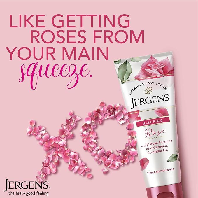 Jergens Rose Body Butter Lotion, Hand and Body Moisturizer - Image 3