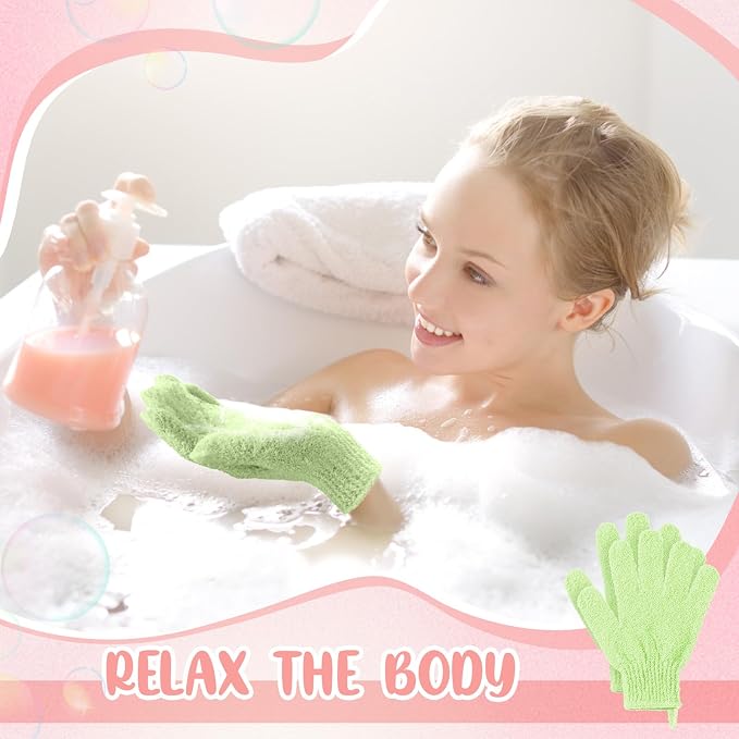 Didaey 104 Pcs Exfoliating Glove Bulk Shower Gloves - Image 5