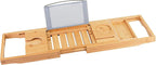 Utoplike Bamboo Bathtub Caddy Tray Bath Tray - Image 9