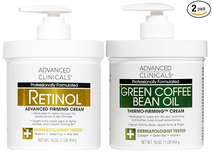 Advanced Clinicals Retinol Body Cream + Green Coffee Bean Oil Thermo by AdvancedClinicals