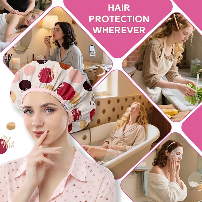 Years calm Waterproof Shower Cap - Image 8