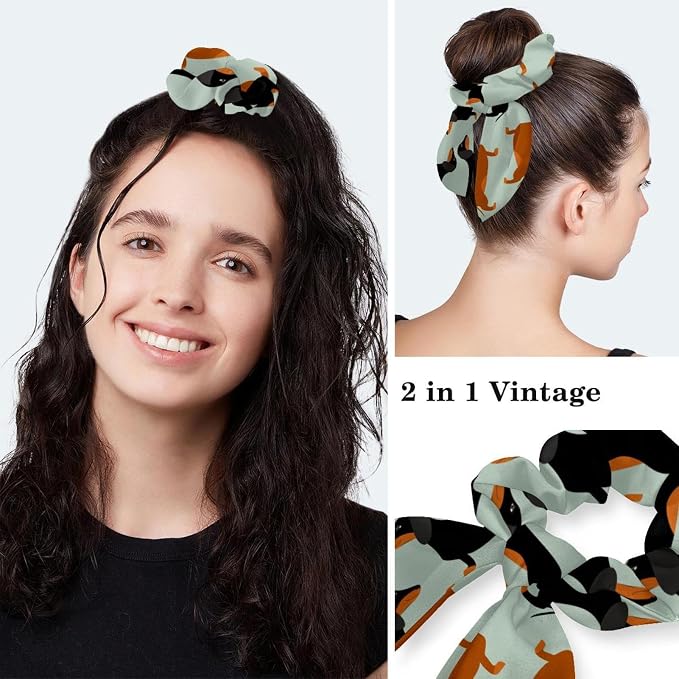 Adjustable Brown Dachshund Dog Blue Surgical Scrub Cap - Image 5
