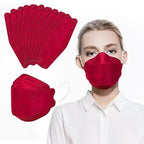 Borje KN95 Face Masks for Adults 50 Pack, 5-Ply Red Disposable Face Mask - Image 4