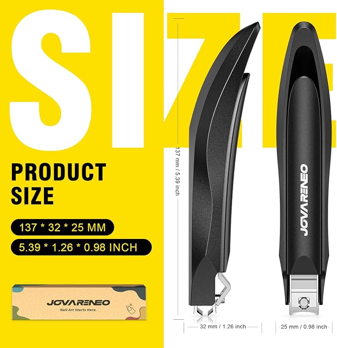 Nail Clippers for Men with Catcher, Anti Splash Self-Collecting Finger Nail - Image 8