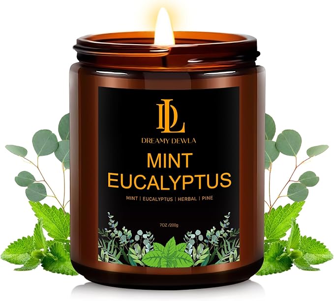 Mint Eucalyptus Candles, Mint Eucalyptus Scented Candle, Mother's Day Candle by DLDREAMYDEWLA