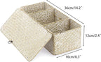 Sumnacon Small Woven Basket for Shelf Wicker Shelf Storage Basket - Image 3