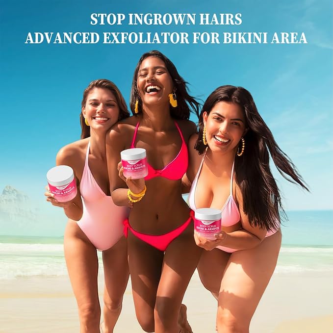 Bikini Area Exfoliator with 10% AHAs BHA & Vitamin C, Exfoliating Body Scrub - Image 6
