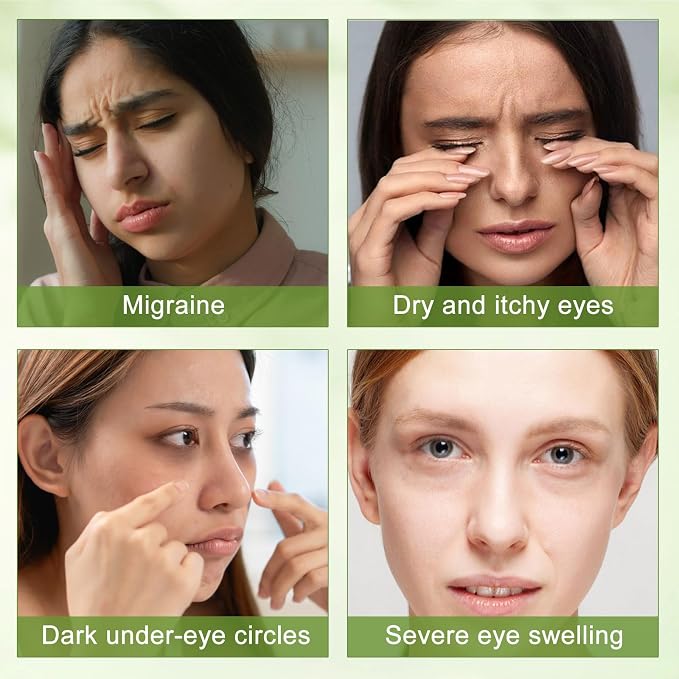 4 Pcs Jade Eye Mask & Skin-Safe Glass Facial Massage Tool, Jade Cooling Mask & - Image 4