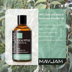 Eucalyptus Essential Oil, MAYJAM 3.38fl.oz Large Bottle Pure Essential Oils - Image 3